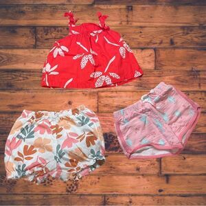 5 for $25🔥Set of 3 Top & Shorts Set Baby Girls Size 3‎ Months